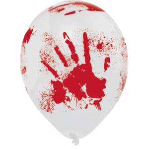 Amscan Комплект латексови балони Кръвни принтове 6 бр