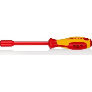 KNIPEX Отвертка за гайки 10, VDE 1000V жълто-червена ръкохватка 237мм, Knipex (K980310)