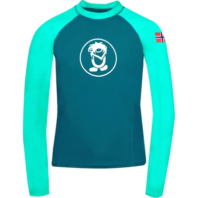 Trollkids Детска плажна тениска от ликра Trollkids Kid's Kvalvika Shirt Sport shirt - Dark Mint / Petrol - размер 116 (EU) (704-1802-0115)