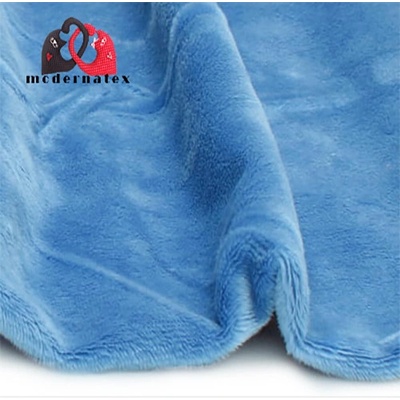 Látka minky jednobarevné, 220 g/m², šíře 160 cm, modrá