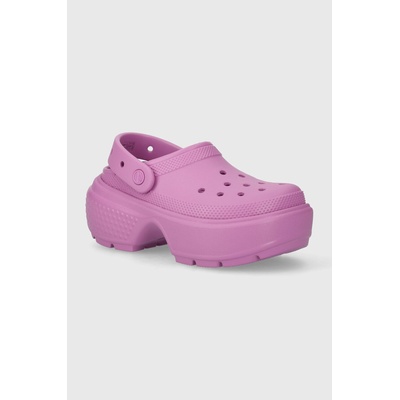 Crocs Чехли Crocs Stomp Slide в лилаво с платформа 209347.6WQ (209347.6WQ)