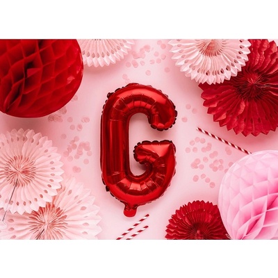 Party Deco FB2M G 007 Fóliový balón červený písmeno 35 cm G