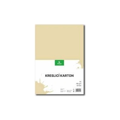 Karton barevný kreslicí A3 420 x 297 mm 50 listů /180g krémový