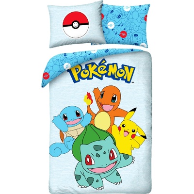 Halantex obliečky Pokémon Bulbasaur with Friends 140x200 70x90 POK-553BL