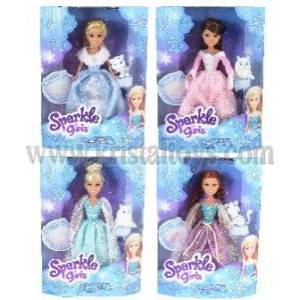 Sparkle Girlz Кукла Зимна Принцеса с домашен любимец