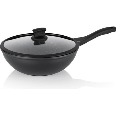KELA Pánev Wok Stella Nova litý hliník černý 10 x 30 cm 5 l KL-12229