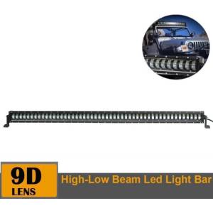  9D 140 СМ Led Bar Лед Бар Hi/Lo Kъси Дълги Водоустойчив Удароустойчив 12V 24V 32000 LМ 400W С Лупи Off-Road Лед Бар За Д