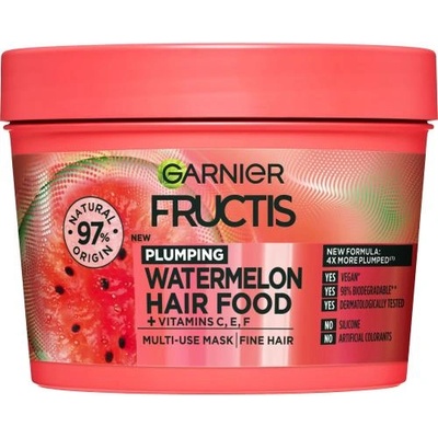 Fructis Hair Food Watermelon Plumping Mask маска за увеличаване на обема на косата 400 ml за жени