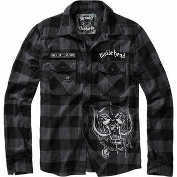 BRANDIT Мъжка риза BRANDIT - Motörhead - Checkshirt - 61005-черен / сив Gingham