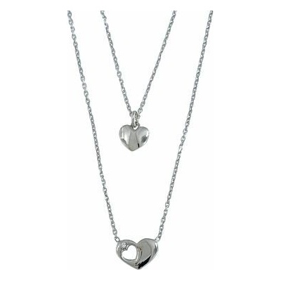 InfinitySilver Strieborný náhrdelník kaskáda srdca 8006143