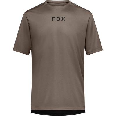 FOX Racing Мъжка фланелка с къс ръкав за колоездене Fox racing Ranger S/S Jersey Wordmark Cycling jersey - Nutmeg - размер XL (056-3673-0914)