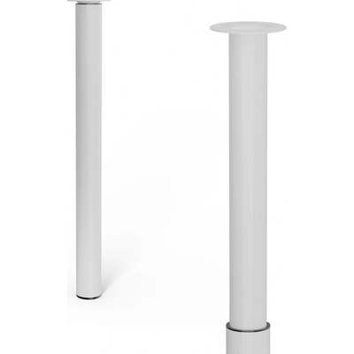 Walteco Nábytková noha průměr 60 mm výškově nastavitelná 700-1100 mm bílá 50411