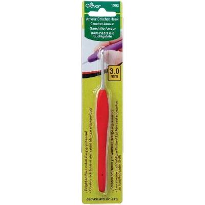 Háček Clover Amour s ergonomickou rukojetí, oranžový, 3 mm
