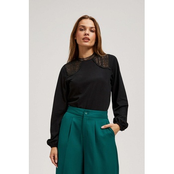 Moodo Дантелена декоративна блуза Moodo Moodo | Cheren | ЖЕНИ | XS