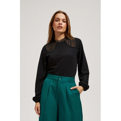 Moodo Дантелена декоративна блуза Moodo Moodo | Cheren | ЖЕНИ | XS