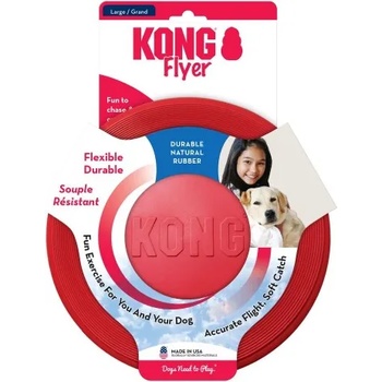 KONG flyer classic large - играчка, фризби, за куче от гума - САЩ - kf3e