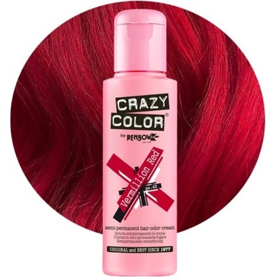 Crazy Color 40 farba na vlasy Vermillion Red 100 ml