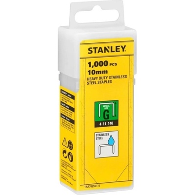 STANLEY TRA706SST-0 spony 10mm typ G, HEAVY DUTY, nerez, bal.1000ks
