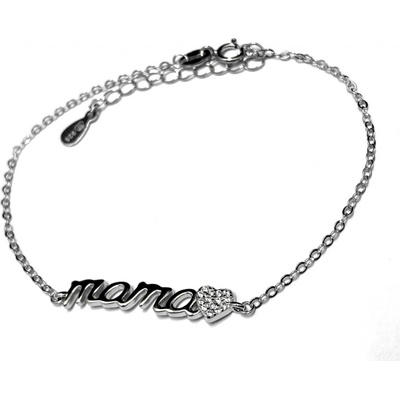 Zlatnictví Zlatíčko stříbrný náramek s nápisem máma AGB621