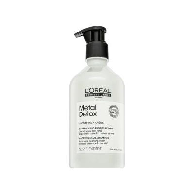 L'Oréal Série Expert Metal Detox Professional Shampoo Anti-metal Cleasing Cream čisticí šampon За блясък и защита на боядисаната коса 500 ml
