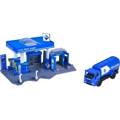 Majorette Игрален комплект Majorette - Бензиностанция Aral, с превозно средство (8502006000)