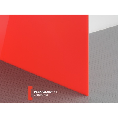 Röhm Plexiglas XT 3 mm 3N570 propustnost 2% 1520 x 2050 mm červené 1 ks