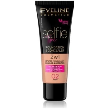 Eveline Cosmetics Selfie Time Make-up a korektor 2 v 1 02 Ivory 30 ml