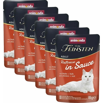 Animonda Vom Feinsten Raffinesse In Sauce kura & teľacie v omáčke 6 x 85 g