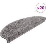 vidaXL Изтривалки за стълби, 20 бр. , 65x21x4 см, сиви, полукръгли, големи (3365845)