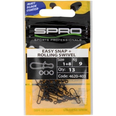 Spro Obratlík s karabinkou Matt Black ES + RS veľ.5 18 kg