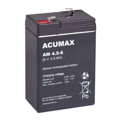 Acumax Оловен акумулатор AM4.5-6 6V 4.5Ah F1 (4400000037)