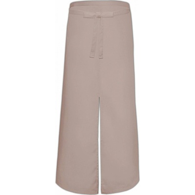 Link Kitchen Wear Barová a bistro zástěra s rozparkem z keprové tkaniny béžová tmavá 100 x 100 cm X962