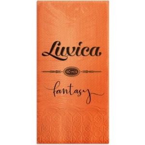 Luxica® Fantasy салфетки Peach с дискретен релеф и фин бордюр 2 слоя | 40 броя Сгъвка 1/8 (492292929)