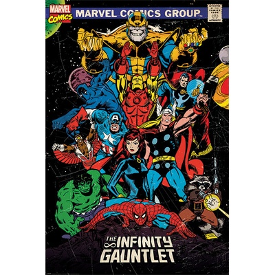 Plagát, Obraz - Marvel Retro - The Infinity Gauntlet, 61 × 91.5 cm