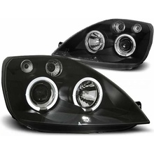 Přední světla Ford Fiesta MK6 02-05 Angel Eyes - černé