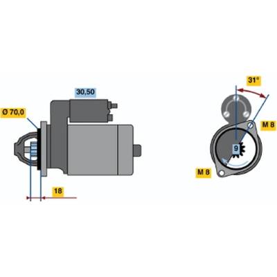 BOSCH STARTER 0 001 106 014