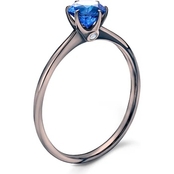 Image 1 of SAVICKI Годежен пръстен The Journey: черно злато, син сапфир