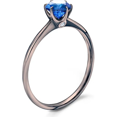 SAVICKI Годежен пръстен The Journey: черно злато, син сапфир