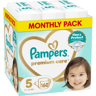 Pampers Пелени Pampers Premium Care - Размер 5, 11-16 kg, 160 броя (1100053081)