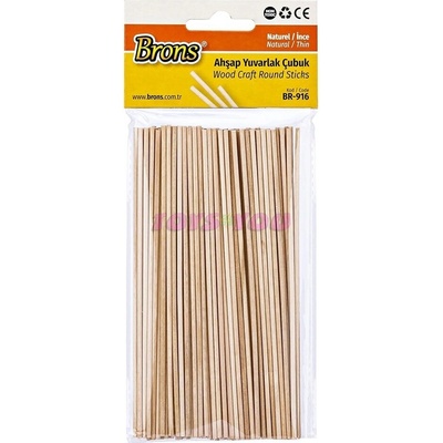 Dekorační dřívka 2x145mm přírodní 100ks