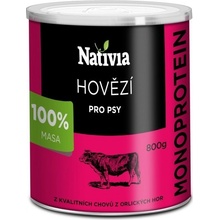 Nativia Dog hovězí svalovina 800 g