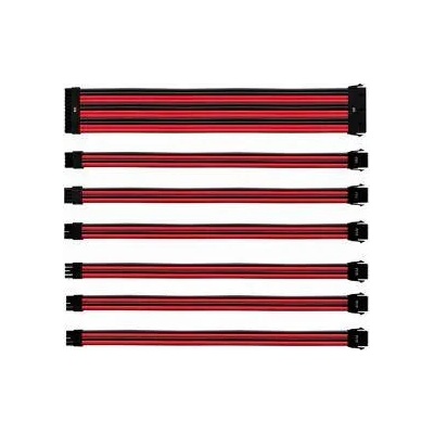 Cooler Master Комплект оплетени кабели Cooler Master, 30 см, Червено/Черни, CM-PS-CMA-NEST16RDBK1-GL