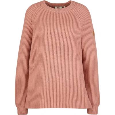 Fjällräven Дамски вълнен пуловер Fjällräven Women's Övik Rib Sweater Wool jumper - Dusty Rose - размер XXS (105-5445-0311)