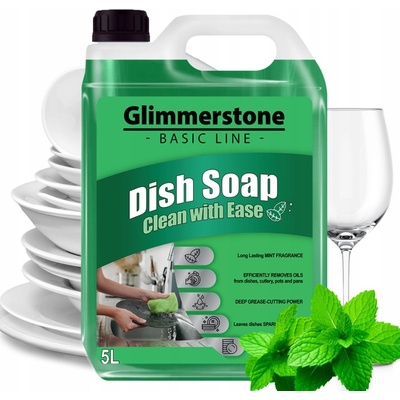 Glimmerstone Dish Soap Náhrada na umývanie riadu MÄTA 5 l