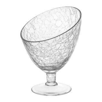 Image 1 of Horecano - Стъклена конусовидна купа на столче ф18xh25см CRACKED (KA. KON. 002) (0112401)