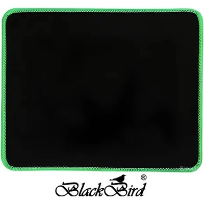 BlackBird подложка за мишка Gamer NanoGlide 21x25 см, дебелина 3 мм, със зелен шев по краищата (BH1833)