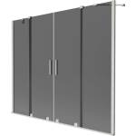 Mexen Velar Duo параван за вана 2-крилен плъзгащ се 170 x 150 cm, графит, четкан никел - 896-170-000-42-97 (896-170-000-42-97)