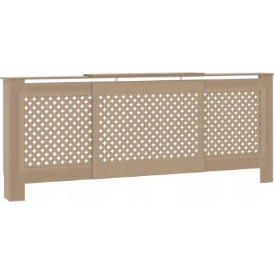 Kryt na radiátor z MDF, nastavitelný 142-205 x 20,5 x 81,5 cm, s poličkou