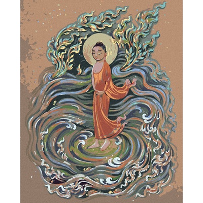 Zuty Malování podle čísel BUDDHA VE VLNÁCH