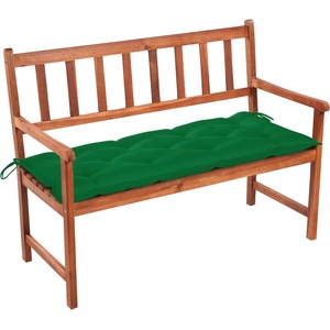 vidaXL Градинска пейка с възглавница, 120 cм, акация масив (3063788)